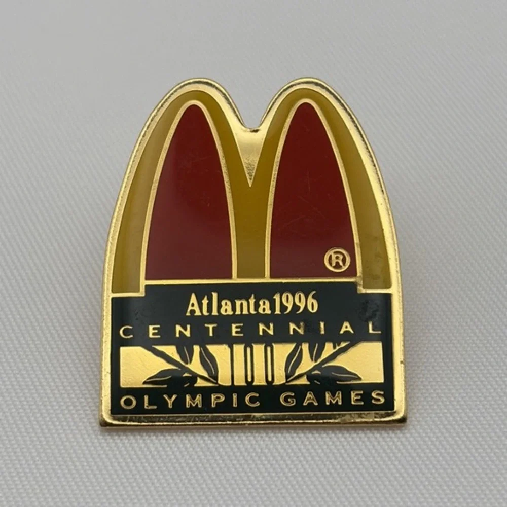 1996 McDonald's Atlanta Centennial Olympic Games Fast Food Lapel Hat Pin Vintage